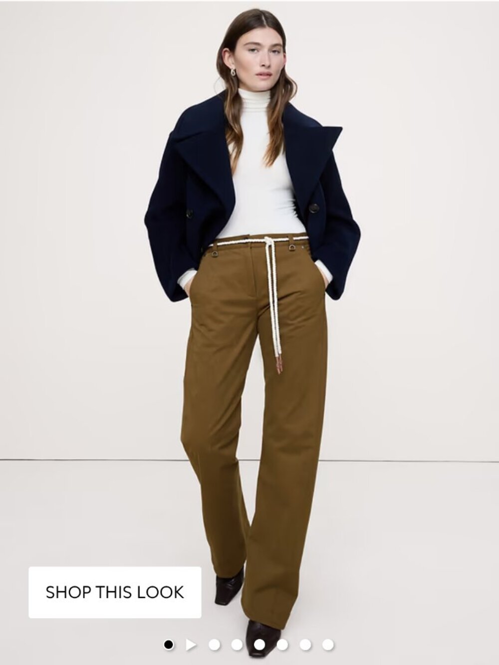 Banana Republic mid-rise twisted straight pants